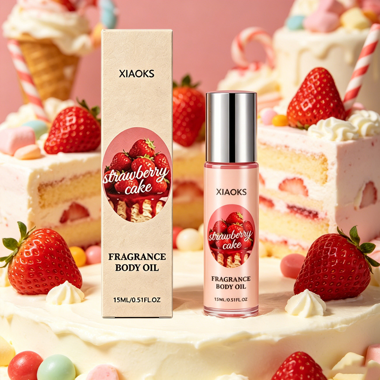Perfume Smell Fragrance - 1 флакон парфюма-ролл-он с ароматом клубничного