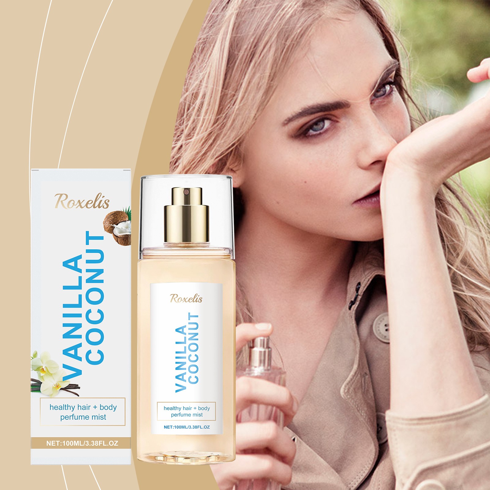 Perfume Fragrance Hair Spray - ROXELIS Парфюмированный спрей для волос и